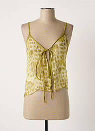 Top tissage crêpe fines bretelles vert MERI & ESCA femme