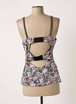 Top tissage crêpe fines bretelles noir MORGAN femme