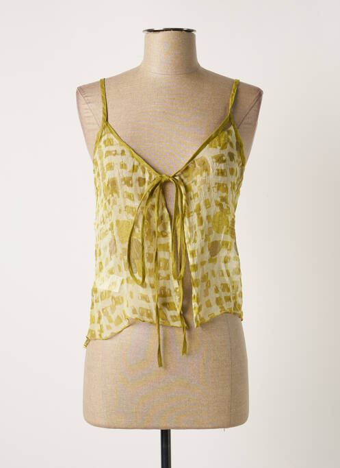 Top coupe fluide fines bretelles vert MERI & ESCA femme