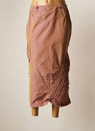 Jupe longue fermeture zippée au dos rose GUY DUBOUIS femme