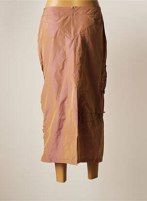 Jupe longue fermeture zippée au dos rose GUY DUBOUIS femme