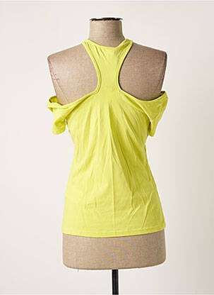 Top tissage jersey sans manche vert MORGAN femme