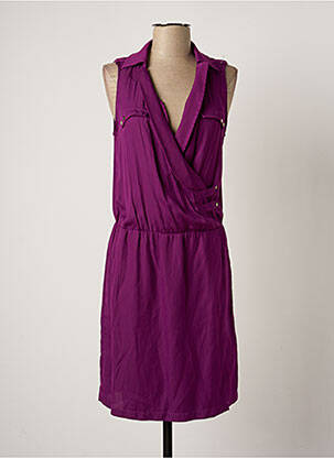Robe mi-longue violet BREAL pour femme