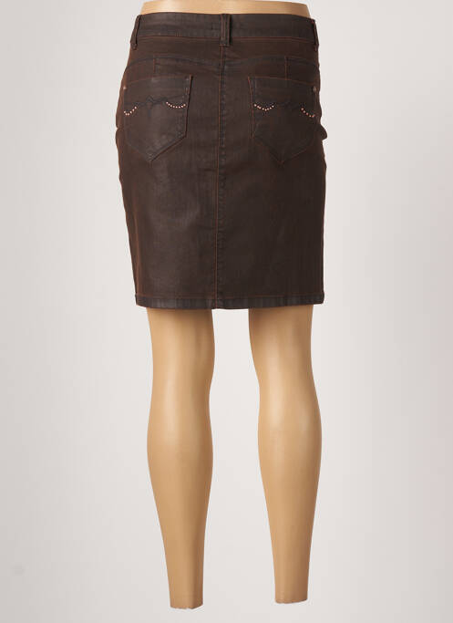 Jupe courte marron BREAL pour femme