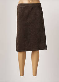 Jupe mi-longue coupe droite marron SCOTTAGE femme
