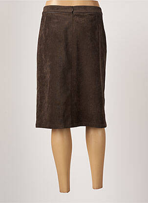 Jupe mi-longue coupe droite marron SCOTTAGE femme