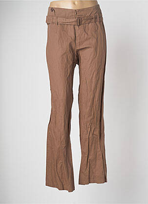 Pantalon droit taille normale taille normale marron GUY DUBOUIS femme