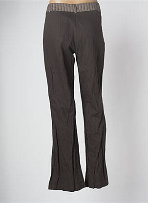 Pantalon droit fermeture zippée sous rabat boutonné taille normale noir LAUREN VIDAL femme