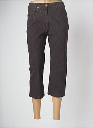 Pantacourt taille haute taille haute marron GUY DUBOUIS femme