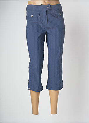 Pantacourt coupe droite taille normale bleu LAUREN VIDAL femme