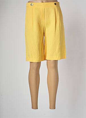 Bermuda taille haute taille haute jaune BREAL femme