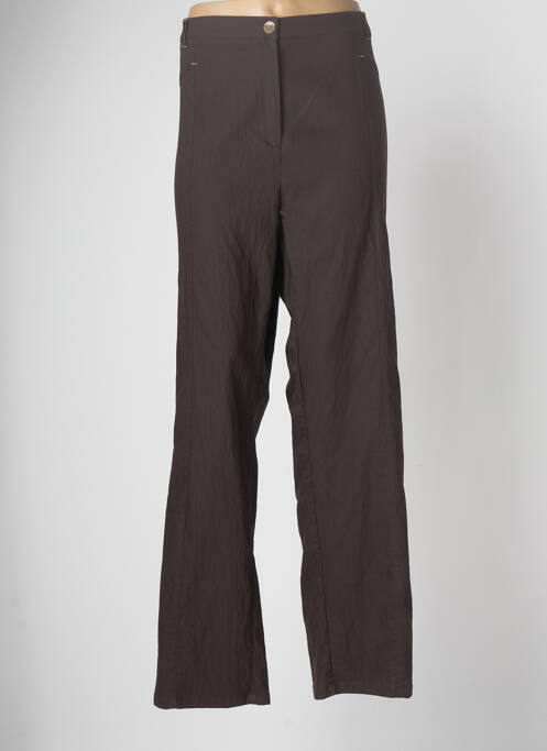 Pantalon droit stretch taille normale marron GUY DUBOUIS femme