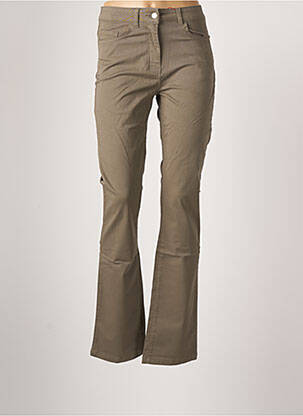 Pantalon droit stretch taille haute vert SCOTTAGE femme