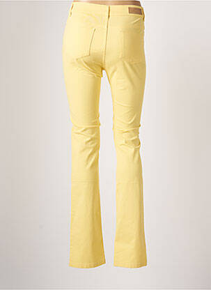 Pantalon droit stretch taille haute jaune SCOTTAGE femme