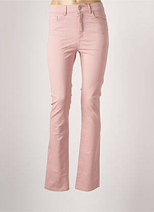 Pantalon droit stretch taille haute rose SCOTTAGE femme