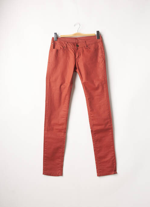 Pantalon slim broderie rivets taille normale orange BONOBO JEANS femme