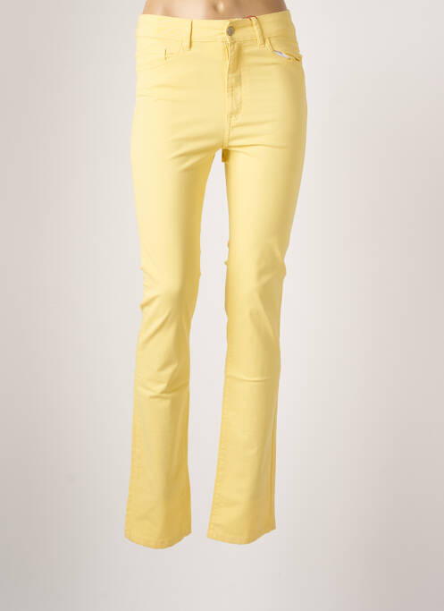 Pantalon droit jaune SCOTTAGE pour femme