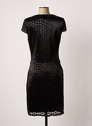 Robe mi-longue manches courtes manches courtes noir BREAL femme