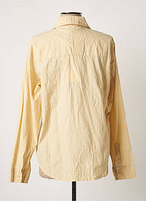 Chemisier coupe droite manches longues beige LAUREN VIDAL femme