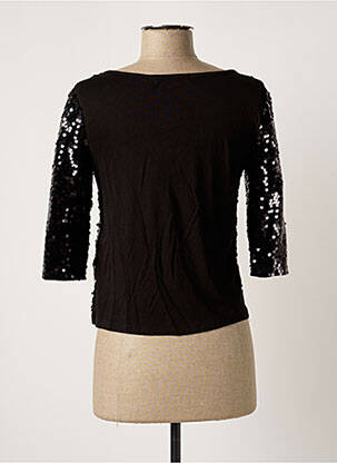 Top col rond manches 3/4 noir CACHE CACHE femme