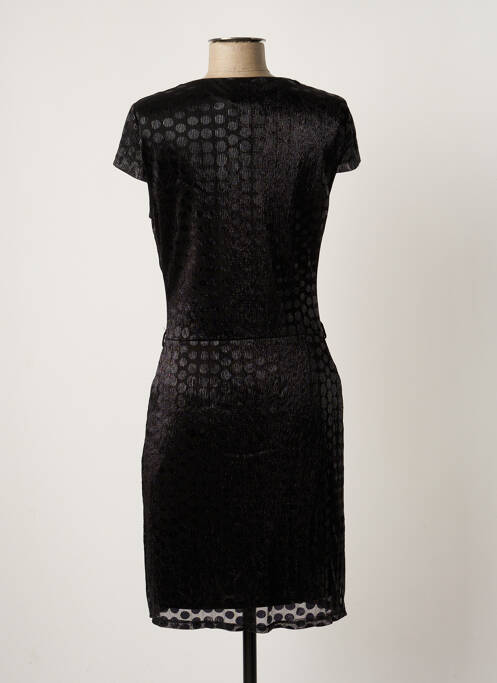 Robe mi-longue manches courtes manches courtes noir BREAL femme