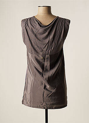 Top imprimé fantaisie sans manche gris BONOBO JEANS femme