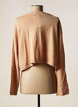Gilet manches longues stretch beige LAUREN VIDAL femme