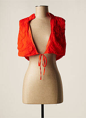 Boléro fermeture liens à nouer orange LAUREN VIDAL femme