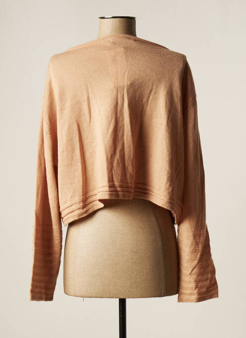 Gilet manches longues beige LAUREN VIDAL pour femme