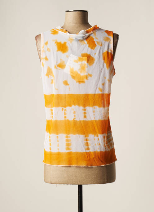 Top orange LAUREN VIDAL pour femme