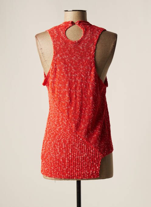 Top orange LAUREN VIDAL pour femme