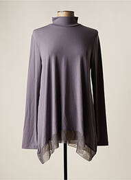 Tunique manches longues manches longues gris LAUREN VIDAL femme