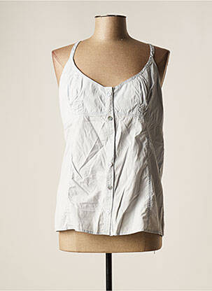 Top manches bretelles ajustables fines bretelles bleu LAUREN VIDAL femme