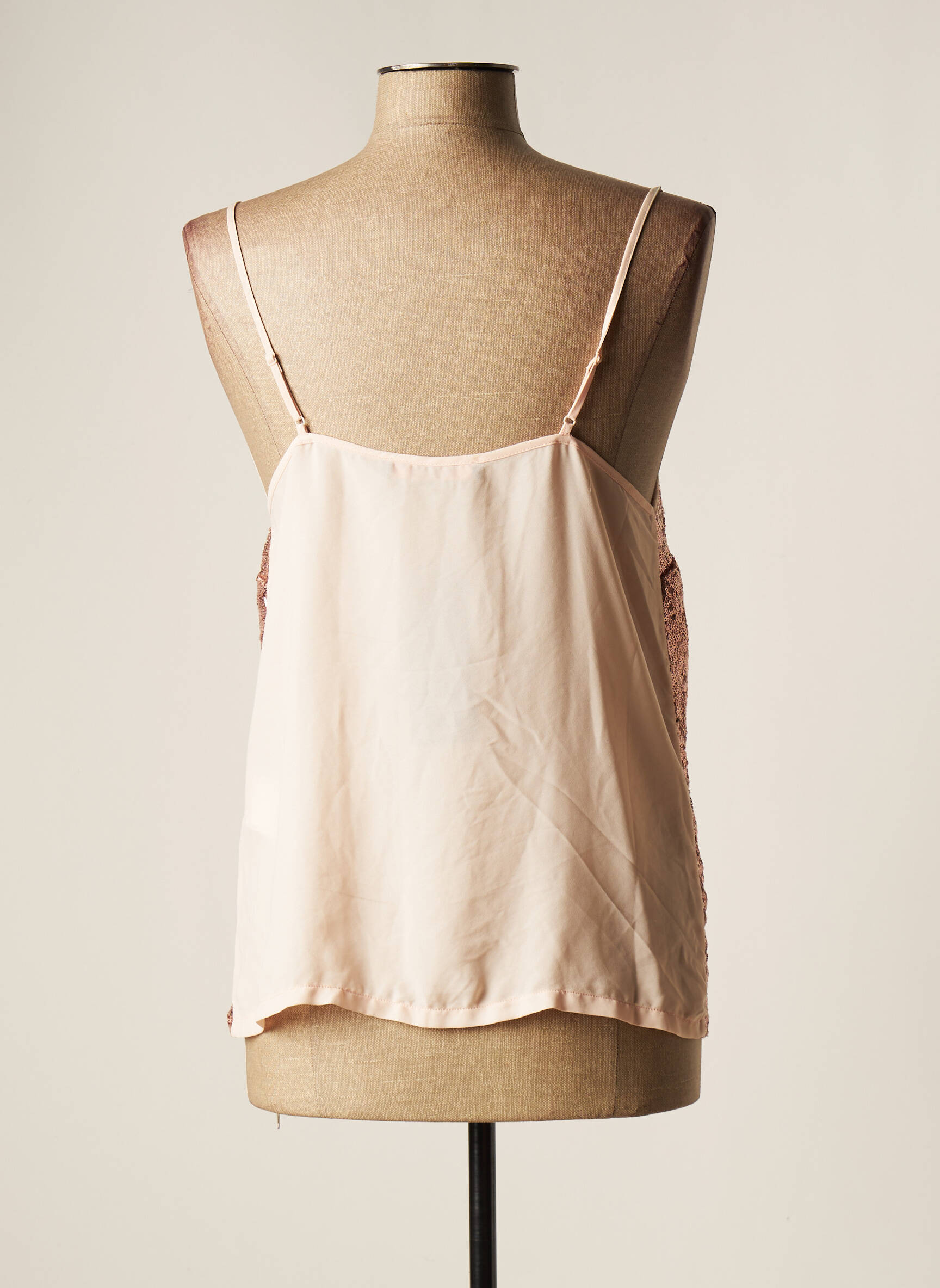 Top manches bretelles ajustables fines bretelles rose CACHE CACHE femme