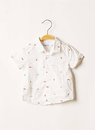 Chemise manches courtes imprimé fantaisie blanc MAYORAL garcon