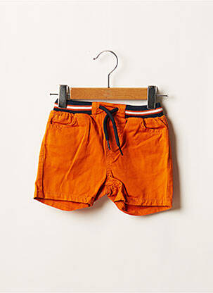 Short tissage popeline taille élastique orange MAYORAL garçon