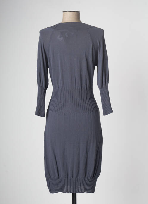 Robe mi-longue gris REBECCA pour femme