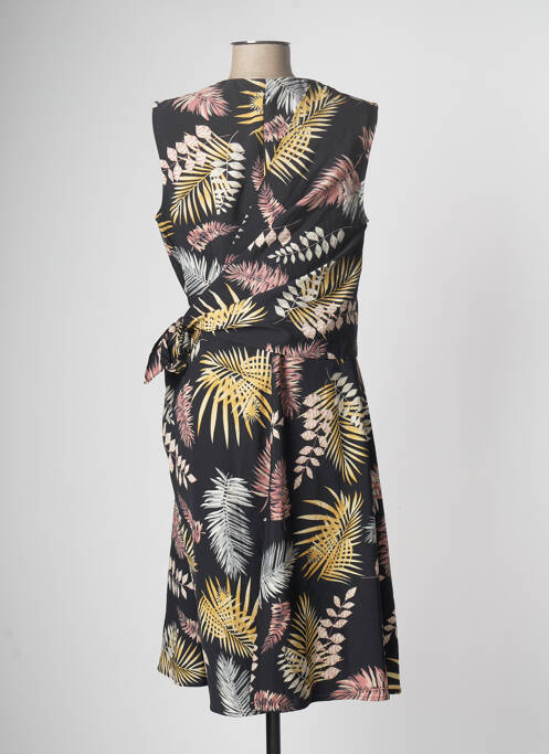 Robe mi-longue noir MARINA V pour femme