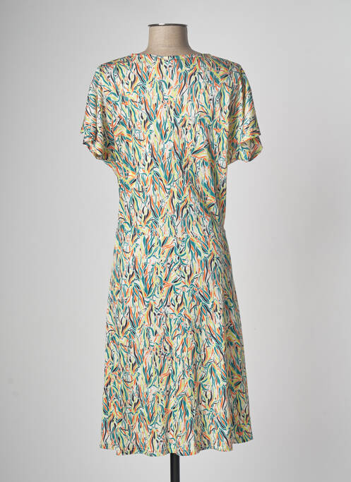 Robe mi-longue vert SKUNKFUNK pour femme