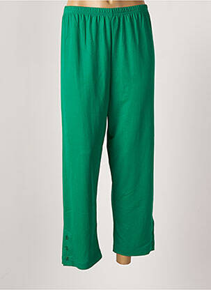 Pantalon droit vert FRANCK ANNA pour femme