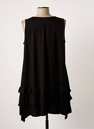 Tunique sans manche coupe cintrée noir URBAN femme