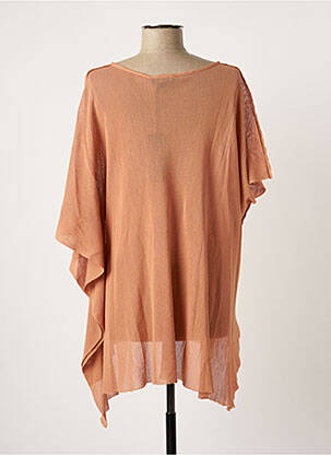 Top stretch manches courtes marron KEDZIOREK femme