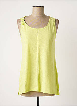 Débardeur stretch sans manche vert SCORZZO femme