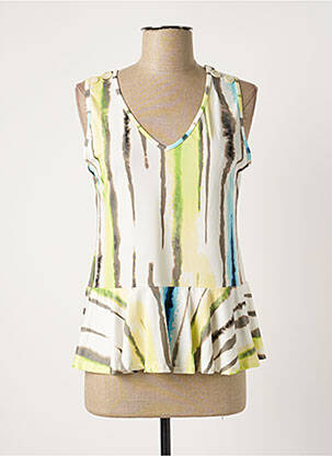 Top stretch sans manche vert SCORZZO femme