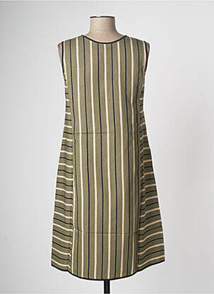 Robe mi-longue sans manche sans manche vert NINATI femme