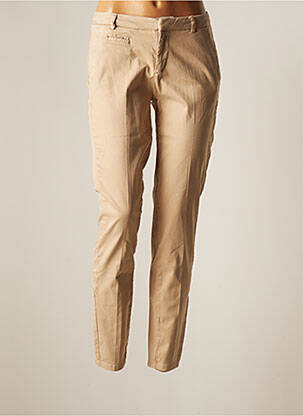Pantalon 7/8 stretch taille normale marron YAYA femme