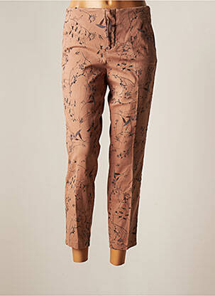 Pantalon 7/8 stretch taille basse rose YAYA femme