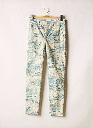 Pantalon chino tissage popeline taille normale beige YAYA femme