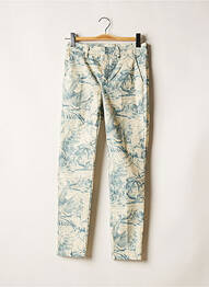 Pantalon chino tissage popeline taille normale beige YAYA femme