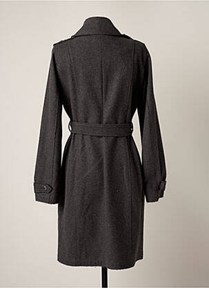Manteau long coupe cintrée sans capuche gris GAS femme